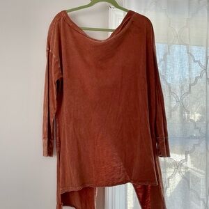 Free People Tunic Tee with cut out back